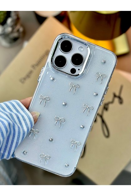 Iphone 14 Promax Uyumlu 3d Mini Fiyonk Tasarımlı Epoksili Oyuncaklı Kılıf