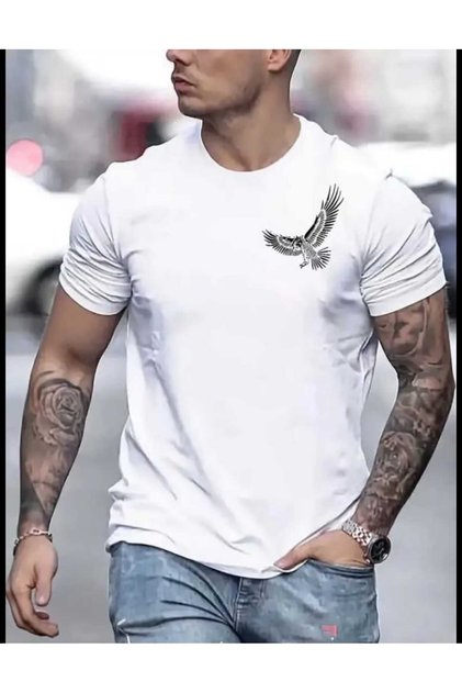 Unisex Men's Eagle Print Design Tshirt
