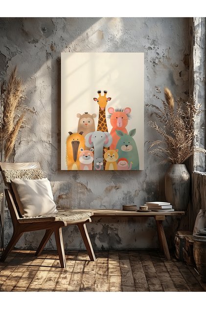 Cute Animals Kids Room Home Office Kitchen Lounge Wall Decoration Canvas Painting