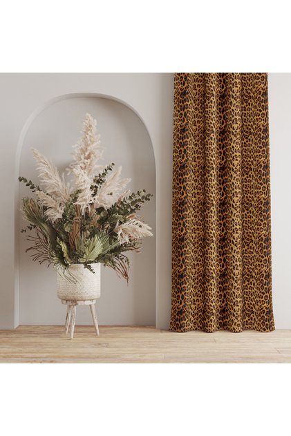 Leopard Pattern Background Curtain – Wild & Stylish Decoration 140X260 cm Single Wing