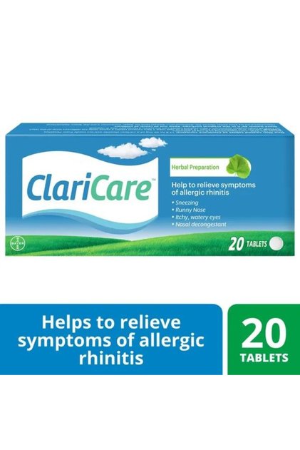 ClariCare Multi-symptom Herbal Allergy Relief With Butterbur Leaf Extract 20 Tablets