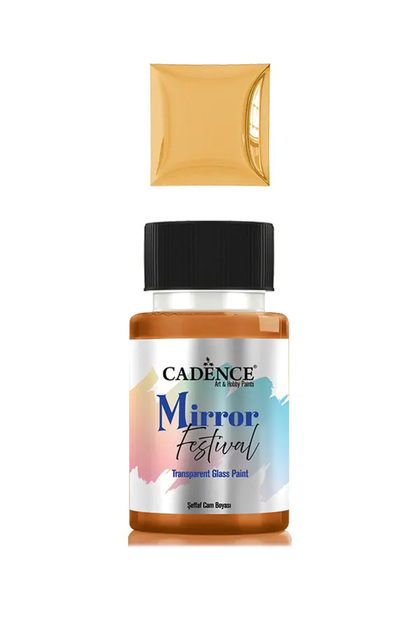 MF04 Antik Altın Cam Boyası Şeffaf 50ML - Cadence Mirror Festival