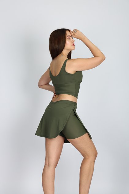 Şortlu tankini bikini mayo takımı