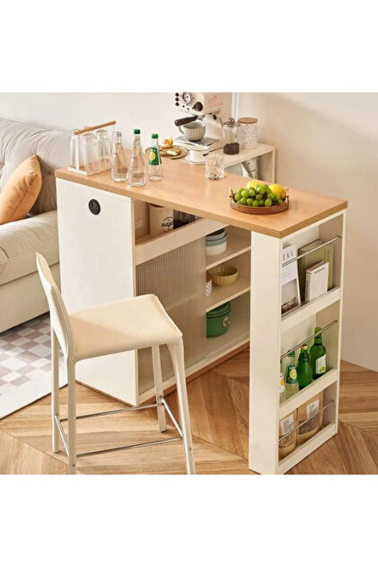 Golden Art MDF 1.kalite beyaz modern mutfak ada yemek masası