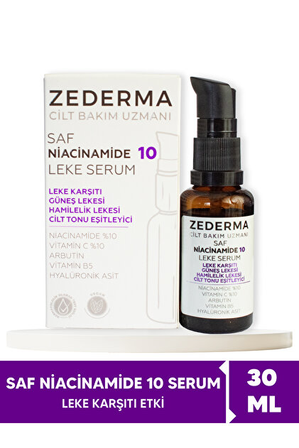 ZEDERMA Saf Niacinamide 10 Leke Serum & Cilt Tonu Eşitleme