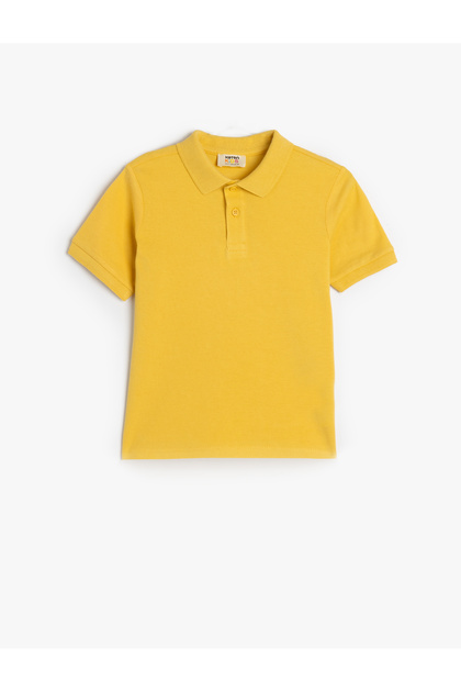 Polo T-Shirt Short Sleeve Textured Cotton