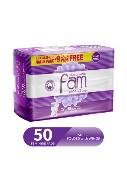 Sanitary Pads Folded with Wings – 50pcs | Soft, Secure, Day & Night Protection with Comfort Fit