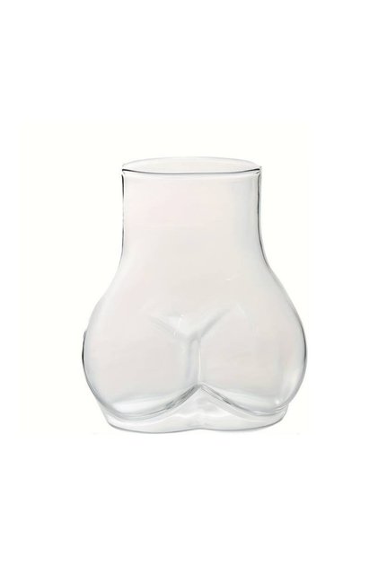 Pahar Butt, transparent, din sticla, 11 x 5.5 cm - ergonomic si usor de manevrat, 450 ml