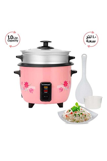 سعة 1.0 لتر، 400 واط، طباخ أرز أوتوماتيكي 3 في 1، بخار والحفاظ على الدفء