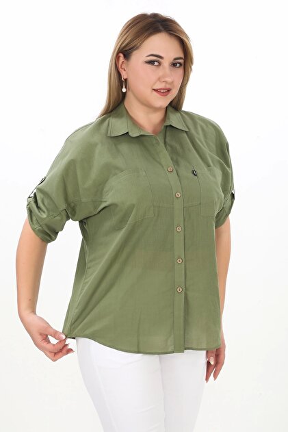 100% Cotton Summer Organic Plus Size Women's Shirt