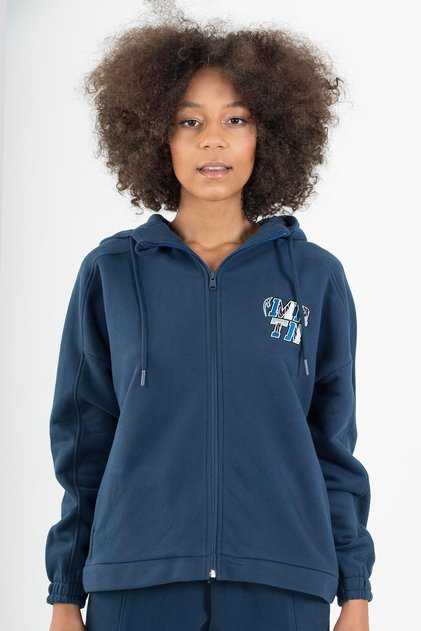 Comfort Women's Hooded Navy Tracktop