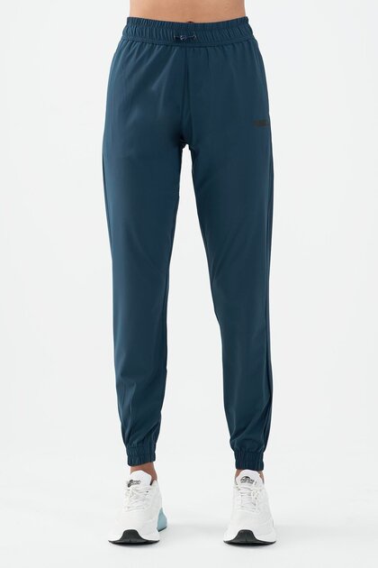 Regular Kadın Dönüşlü Lastik Paça Navy Pantolon