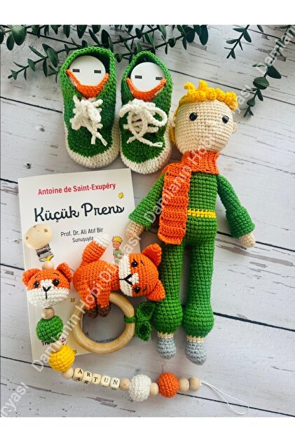 Amigurumi Küçük prens 4lü set - organik hediye