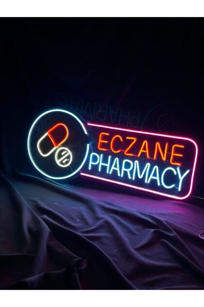 vinyuup Eczane Pharmacy Neon Led Yazı Görse - Fiyatı, Yorumları