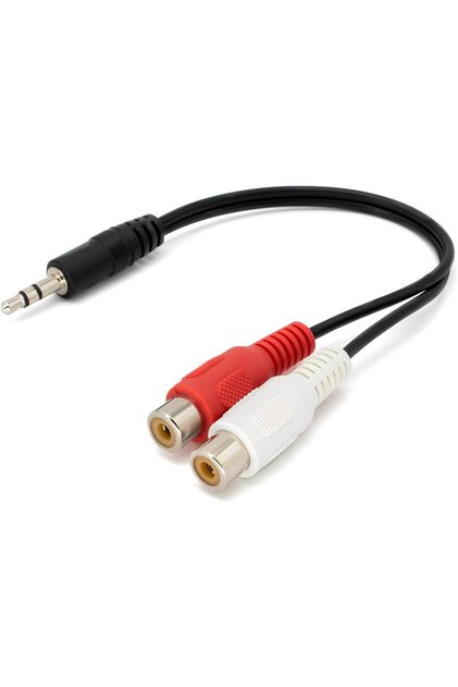 3.5mm Stereo Erkek - 2 x RCA Dişi (Analog Ses) Dönüştürücü Kablo