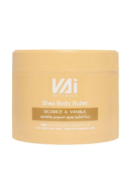 Shea Body Butter – Licorice & Vanilla | 48H Deep Hydration | Enriched with Shea Butte