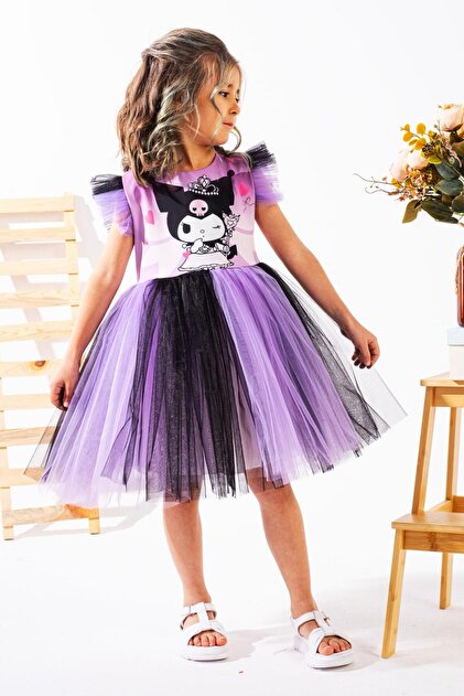 bebeksy Kuromi Printed Girl's Party Birthday Dress- Trendyol