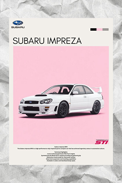 ataworks art 6'lı Japon Serisi Özel Tasarım Araba Poster