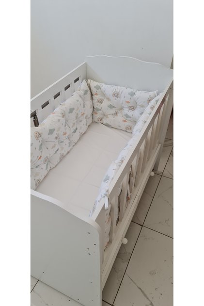 60 X 120 - Baby Crib Edge Protection Set - 40 cm Height, Washable