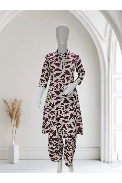 Princess Cut Kurti with Pocket and Plazzo ( 2pcs set)