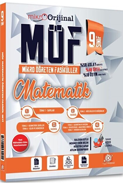 2026-2027 Güncel Müfredata Göre Uyarlanmıştır YeniOrijinal Mikro 9. Sınıf Matematik MÖF Mikro Öğreten Fasiküller