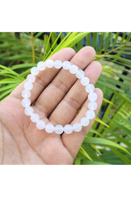 100% Real Original Natural Stone Selenite Bracelet | Gift Natural Stone
