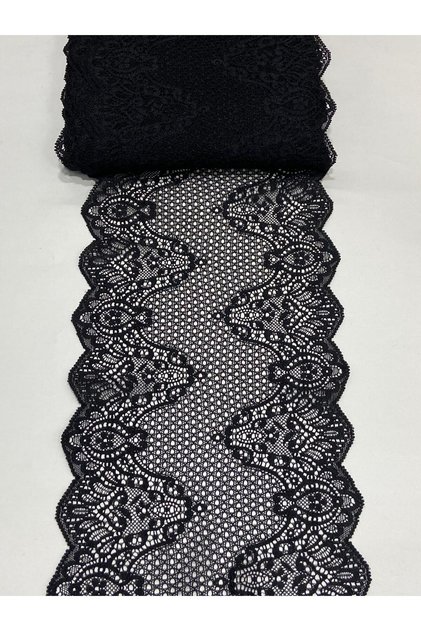 Likralı Geniş Dantel / Esnek Dantel / 1 Metre