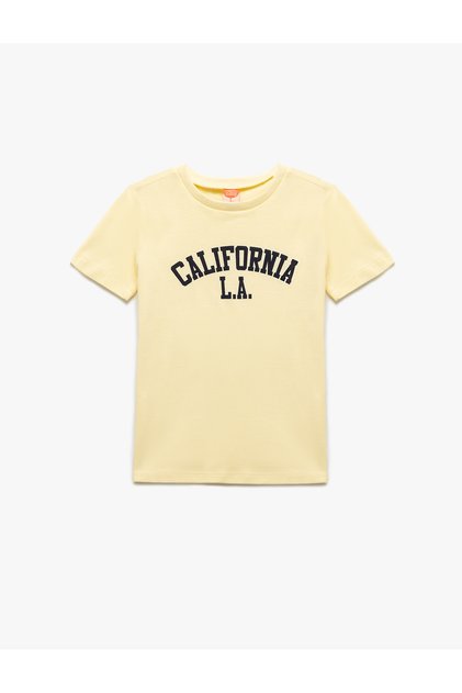 Printed Crew Neck Cotton Short Sleeve T-Shirt