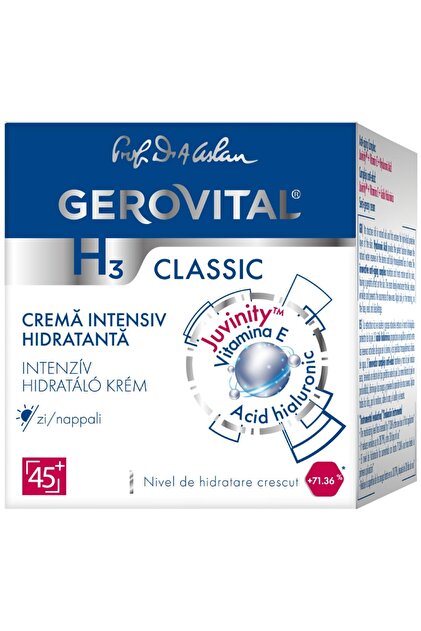 Crema Gerovital H3 Classic intensiv hidratanta de zi