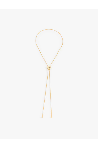Heart Detailed Long Chain Necklace