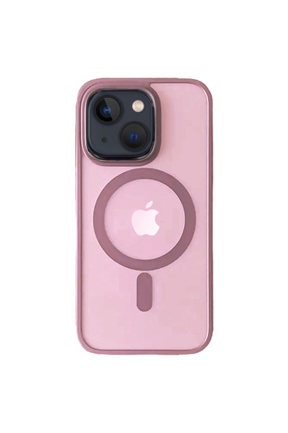 Кейс с Magsafe, съвместим с iPhone 15, MatteArmor, удароустойчив, розов