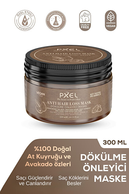 PXEL Dökülme Önleyici Saç Maskesi 300 ML | Zayıflayan İncelen ve