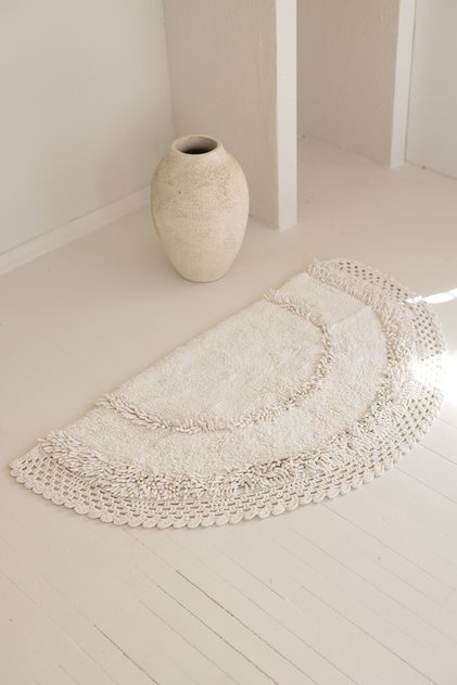 Moon 100% Cotton Bath Mat Ecru 50x80