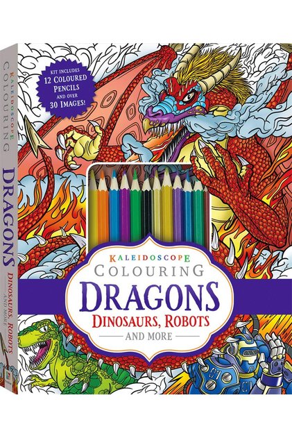 Kaleidoscope Colouring: Dragons, Dinosaurs, Robots and More