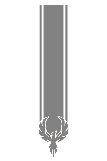 Auto Hood Strip Sticker with Eagle Design Gray 12 x 60 cm