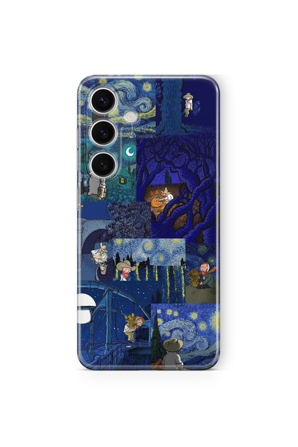 Samsung Galaxy S25 Uyumlu Van Gogh Tasarım Baskılı Şeffaf Kılıf