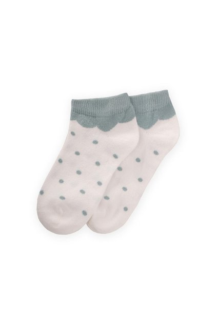 Polka Dot Kids Booties Socks 5-12 Years Mint Green