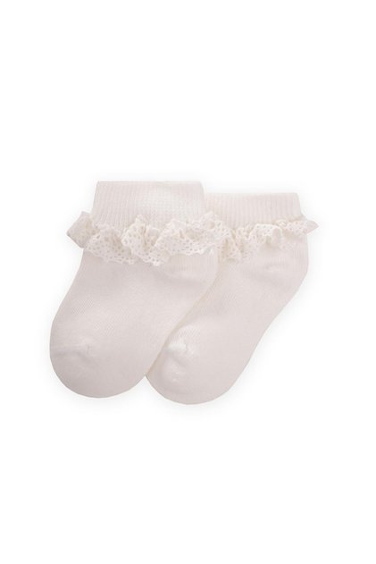 Lace Baby Booties Socks 0-4 Years Ecru