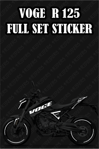 Voge R 125 Full Set Sticker REFLEKTÖRLÜ GÜMÜŞBEYAZ