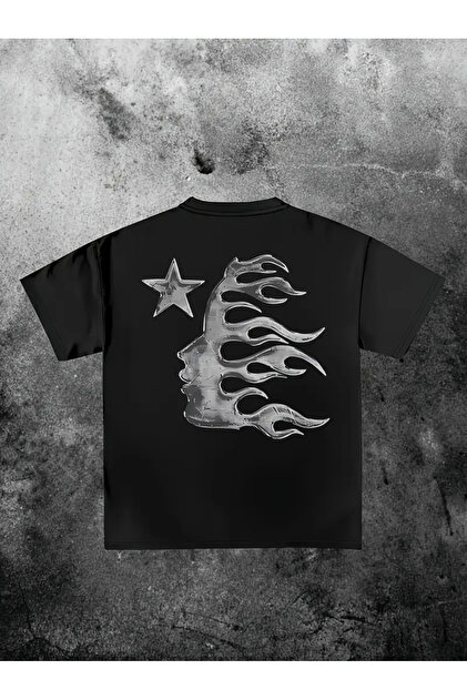 Hellstar Tシャツ Sサイズ Touz Moda Hellstar Graphic Baskılı Unisex Oversize T-shirt