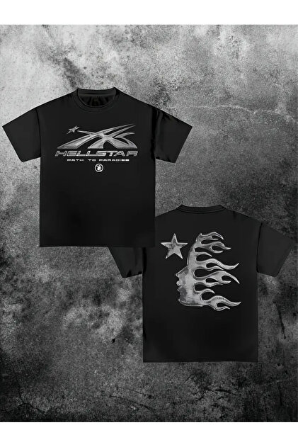 Hellstar Tシャツ Sサイズ Touz Moda Hellstar Graphic Baskılı Unisex Oversize T-shirt