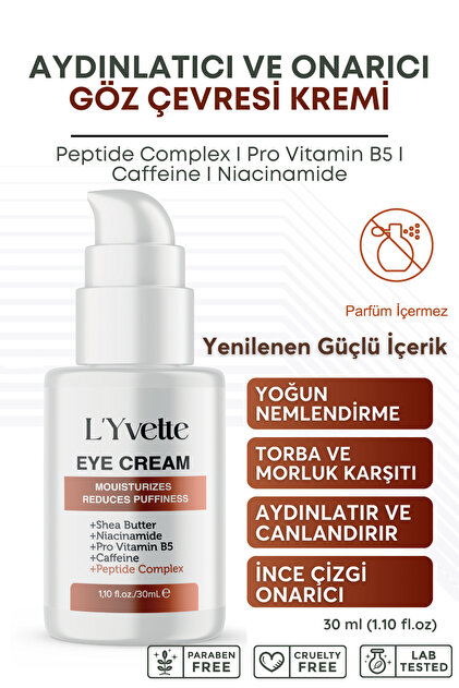 L'Yvette Peptit Complex Göz Altı Torbası, Göz Çevresi Morluk Ve