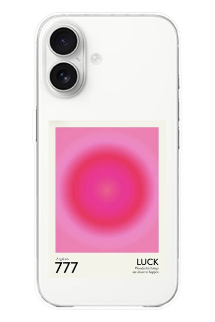 iPhone 16 Şeffaf Luck 777 Desenli Silikon Telefon Kılıfı