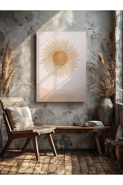 Bohemian Sun Home Office Kitchen Living Room Wall Decoration Canvas Painting