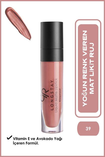 Longstay Liquid Matte Lipstick - 39 - Uzun Süre Kalıcı Likit Mat Ruj
