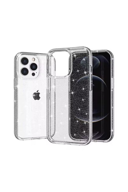Кейс Sparkle Armor, Блестящ, Съвместим с iPhone 14 Pro Max, Удароустойчив, Прозрачен