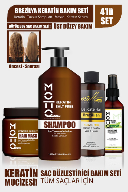 Motto Plus Professional 4'Lü Brezilya Fönü Şampuan Keratin Saç