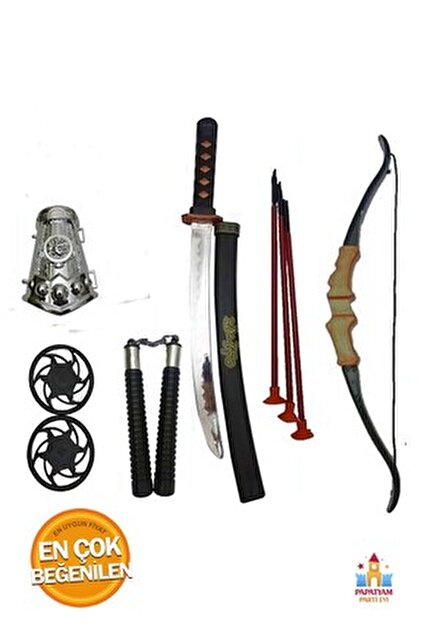 Apexma Ninja Samuray Savaşçı Kılıç ve Yay Seti - Katana Mınçıka