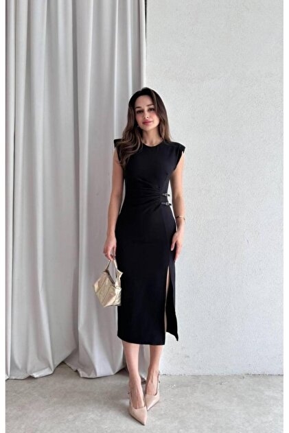 black bodycon dress maternity shoot Tuxedo Midi Dress | Black and White Dress