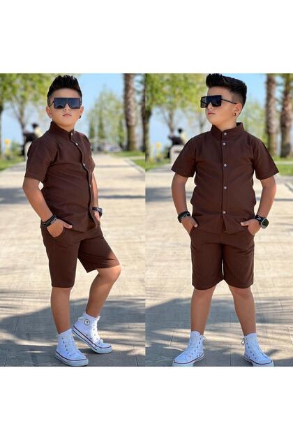 Men's Suit with Linen Shorts (1 Size Can Be Chosen Larger) | Between 7/16 Years
